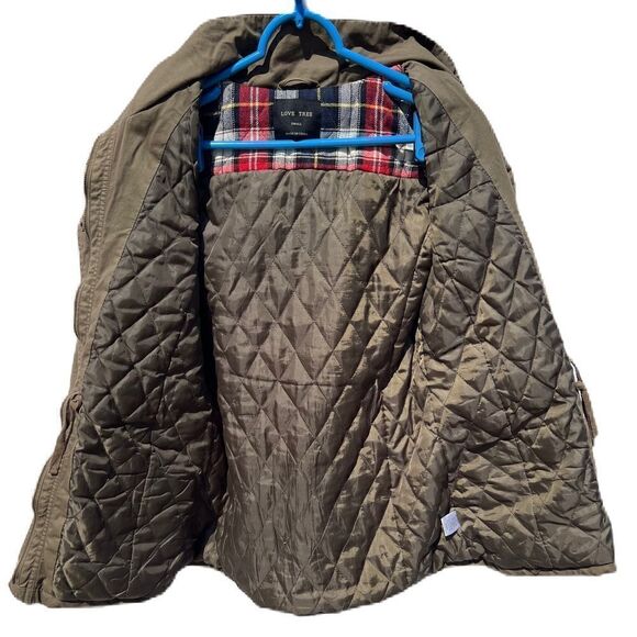 Love Tree women’s olive green canvas coat. In excellent condition. Size S - Picture 3 of 4